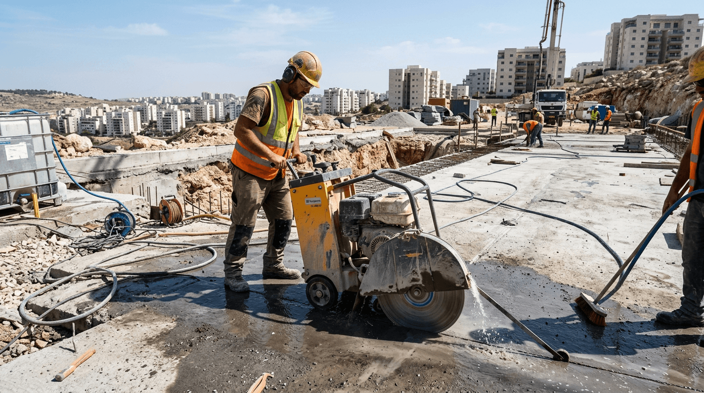 ניסור בטון בנמל