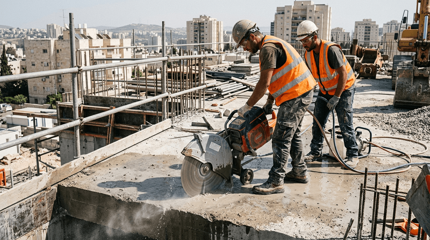מחיר ניסור בטון במזכרת בתיה