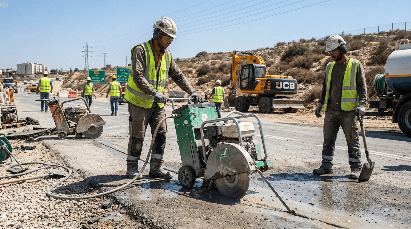 ניסור חגורת בטון
