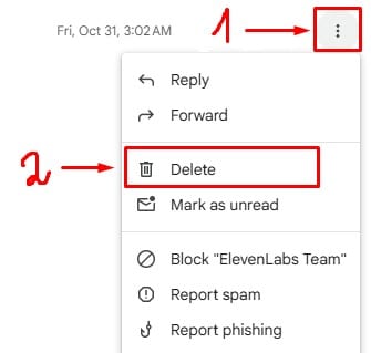 Delete Phising mail