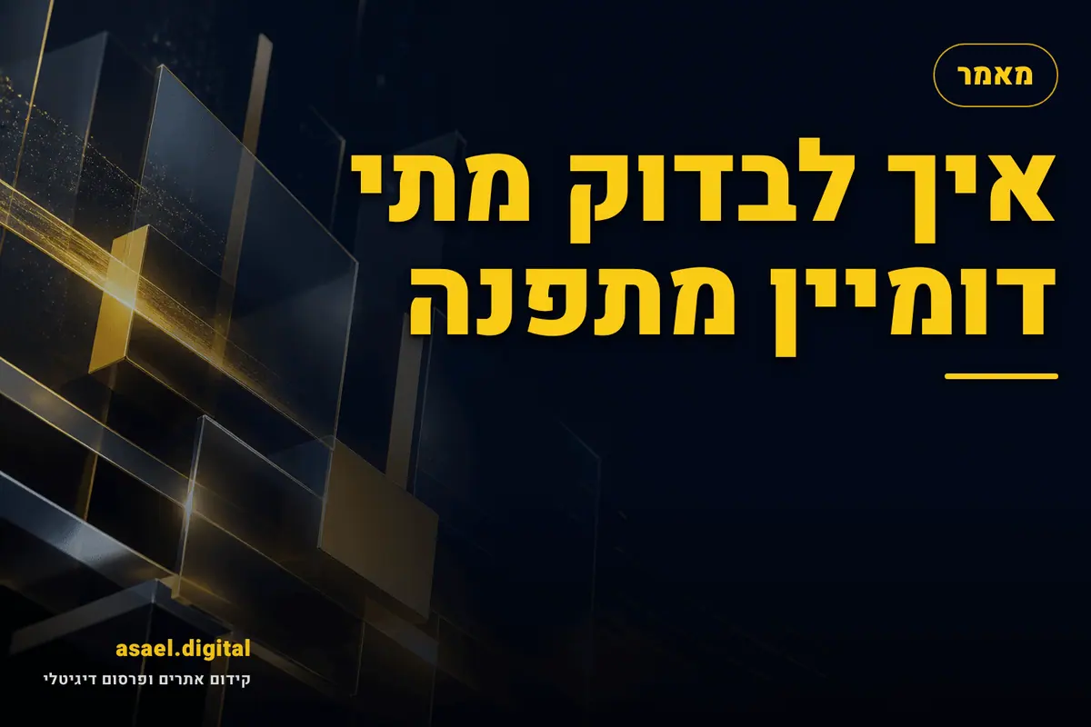 איך לבדוק מתי דומיין מתפנה