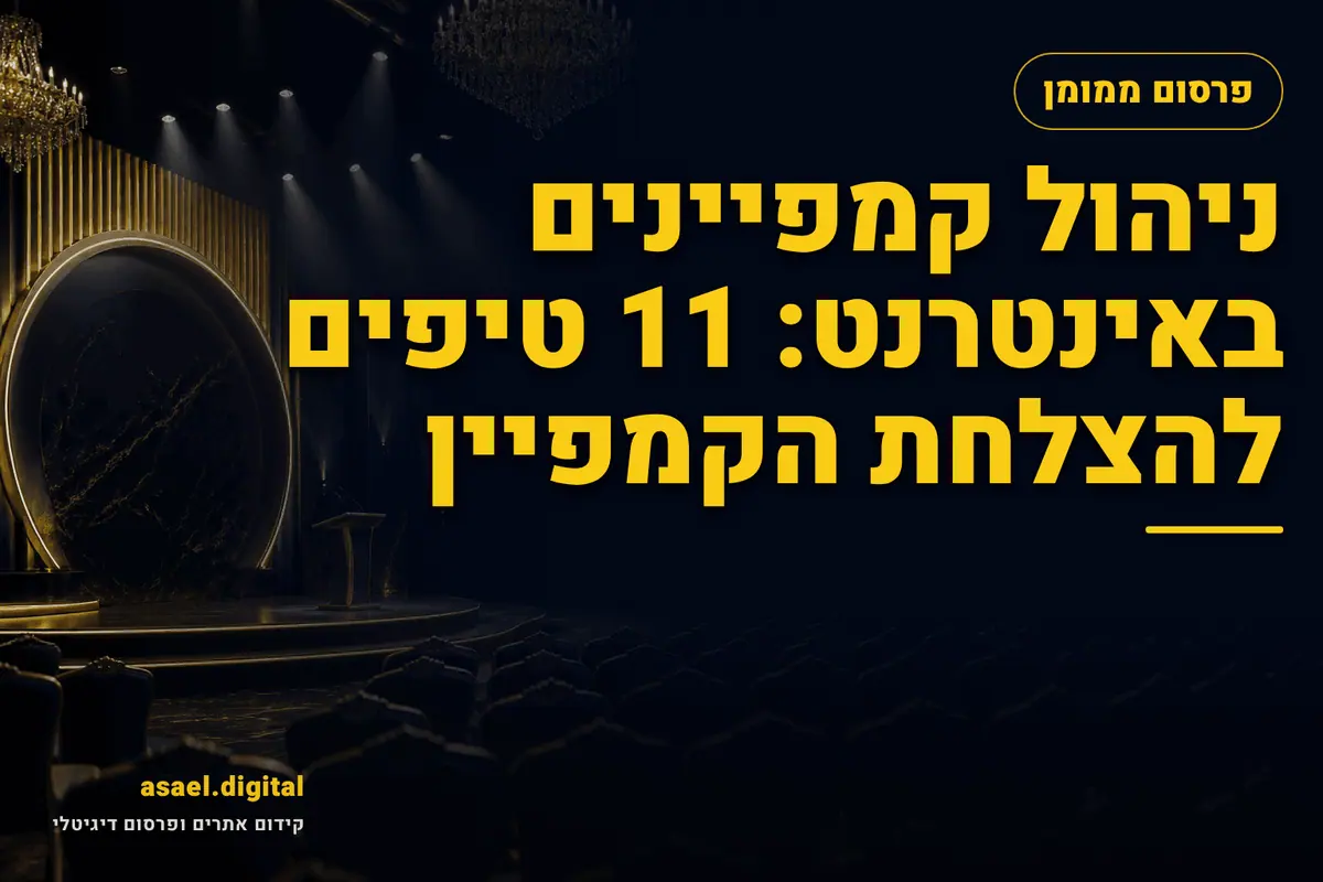 ניהול קמפיינים באינטרנט: 11 טיפים להצלחת הקמפיין