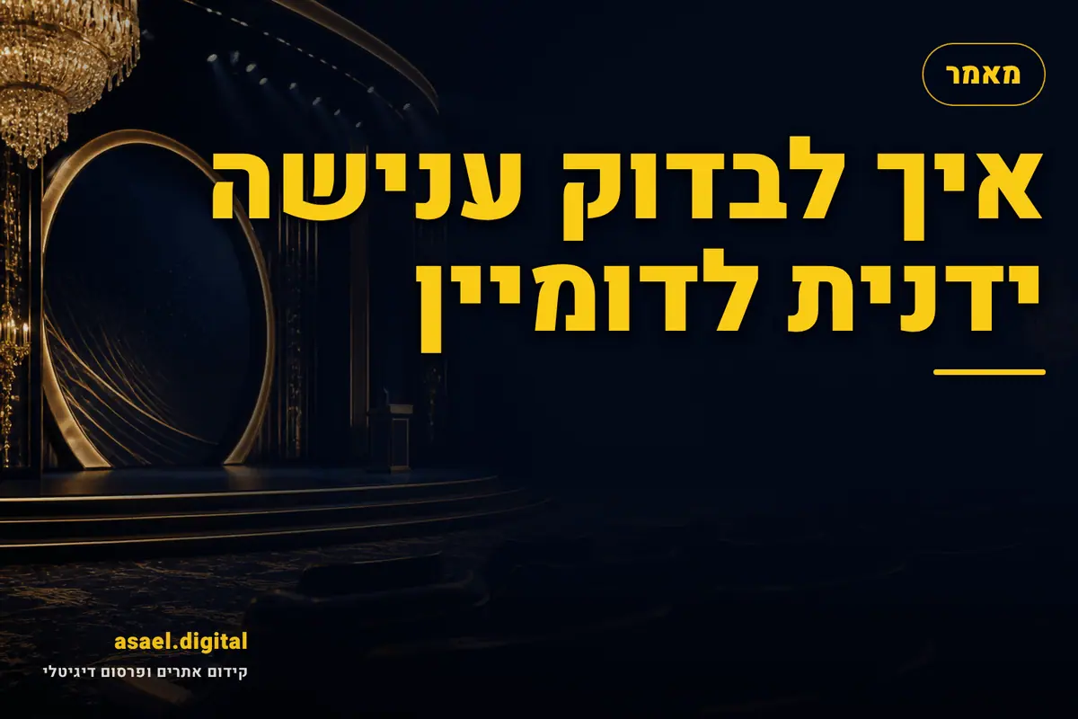 איך לבדוק ענישה ידנית לדומיין