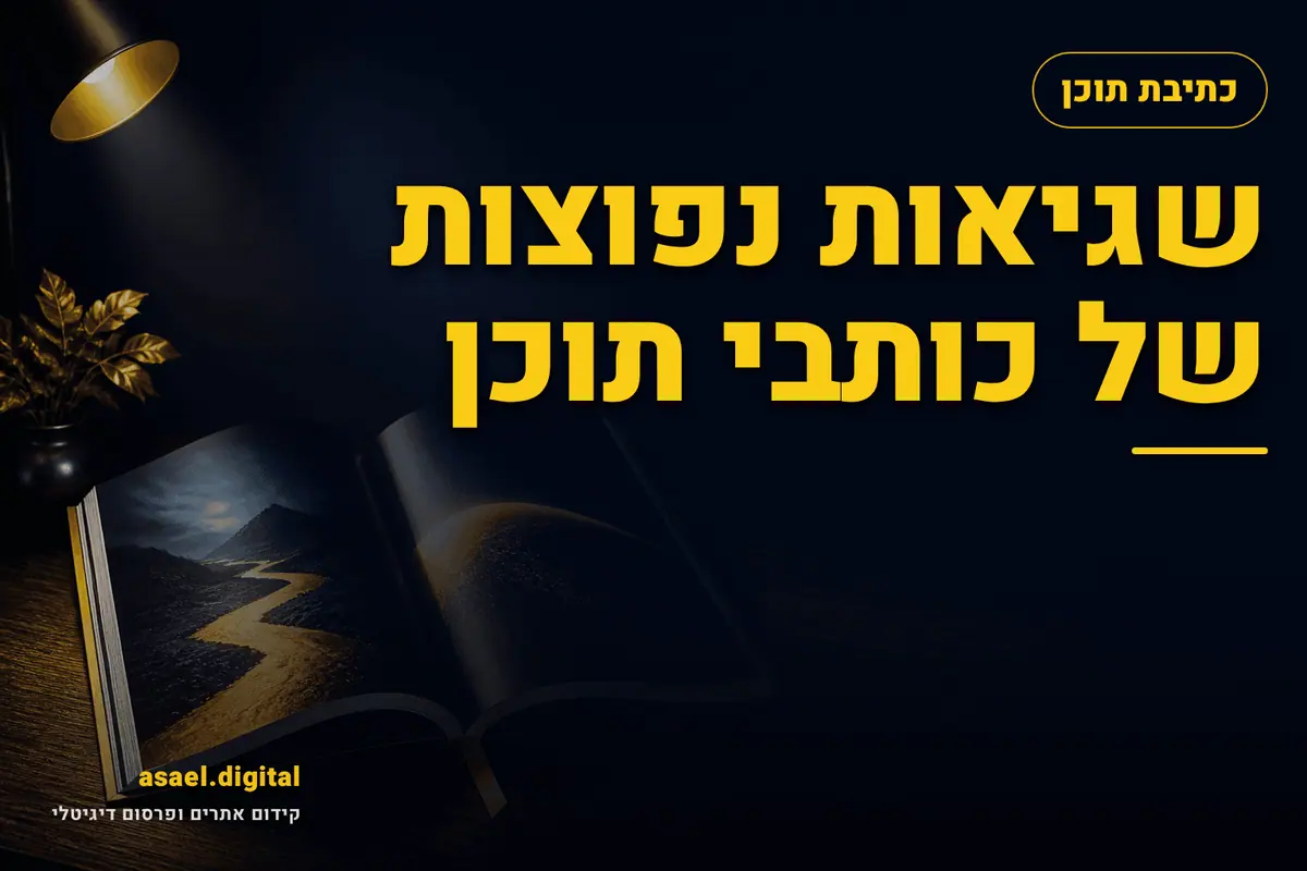 שגיאות נפוצות של כותבי תוכן