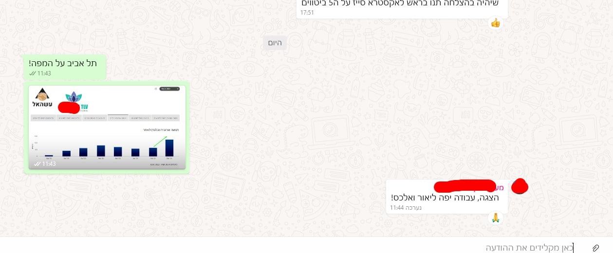 הישג אורגני בפרויקט ליאור שיא 1 — מרץ 2024