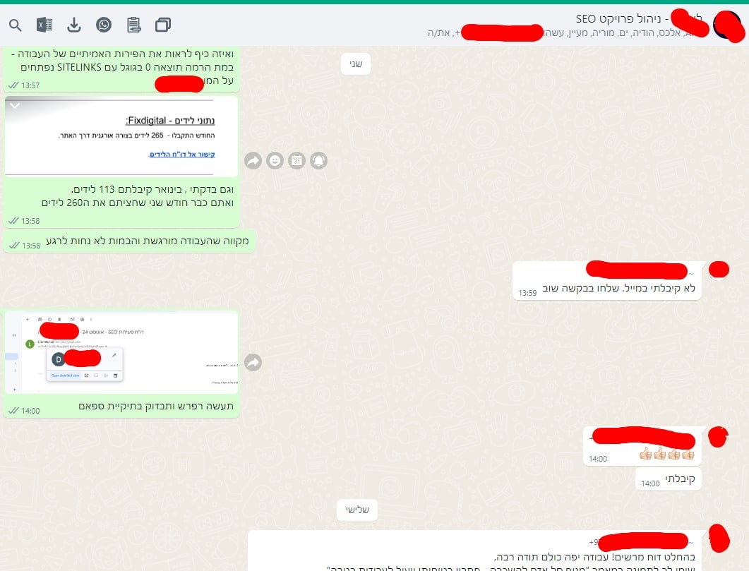עדכון ומשוב על 113 לידים או המרות — אוגוסט 2024