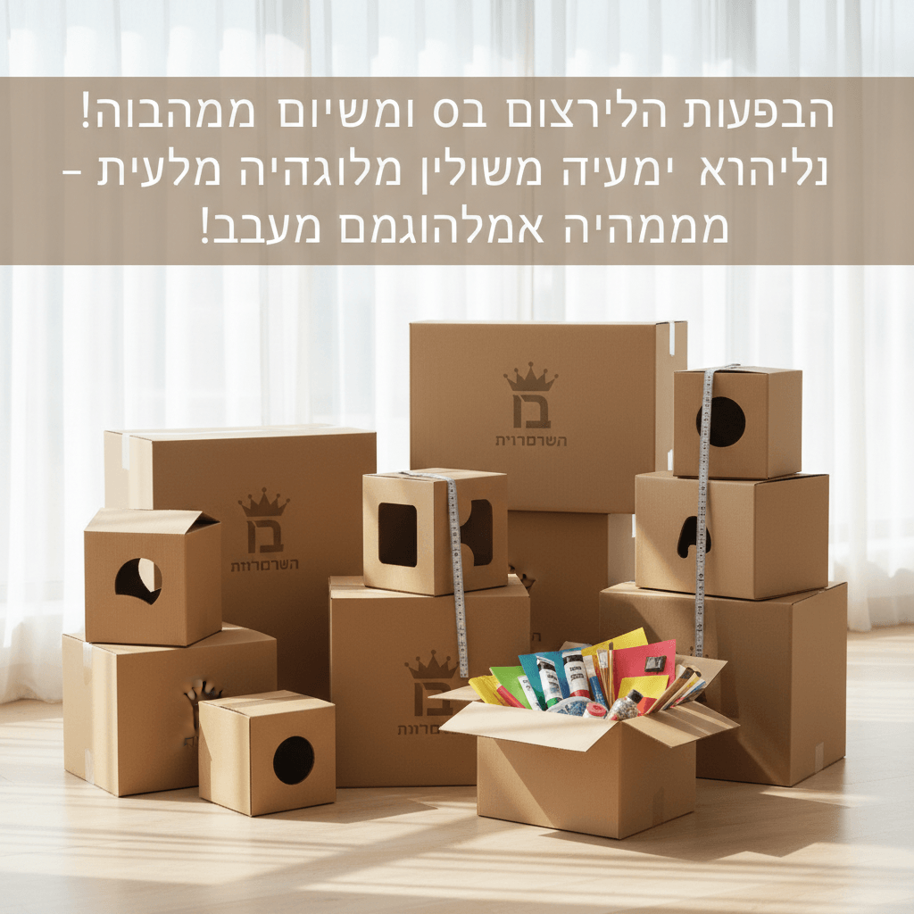למעבר דירה או עבור משחקי יצירה – הכירו את שירות ייצור הקרטונים בהתאמה אישית של ענק הקרטונים!