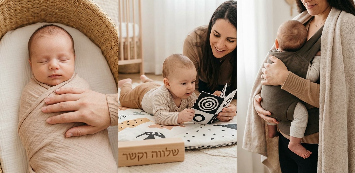 התפתחות תינוקות 0 עד 3 חודשים: הרבעון הרביעי