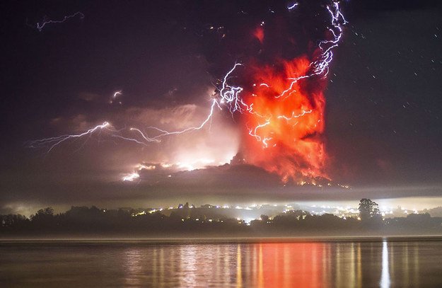 Unbelievable Photos From Both The Chilean Volcano Eruption