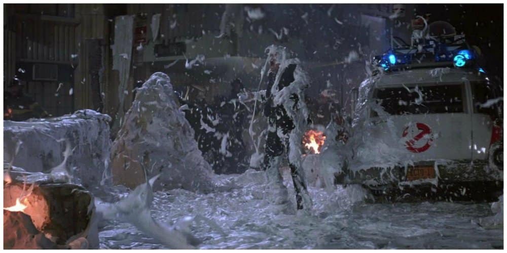 ghostbusters marshmallow man explodes