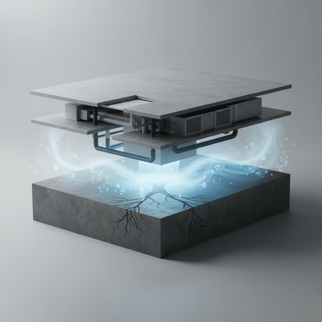 תמונה נוספת המלווה את רטיבות קפילארית במבנים מסחריים