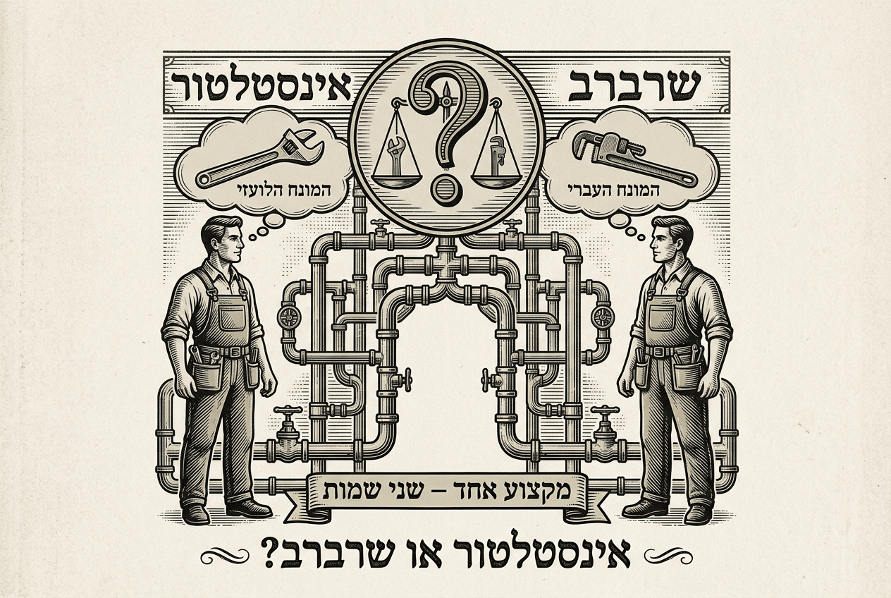 איור נלווה לכתבה: אינסטלטור או שרברב?