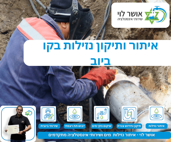 איתור ותיקון נזילות בקו ביוב