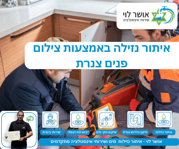 איתור נזילה באמצעות צילום פנים צנרת