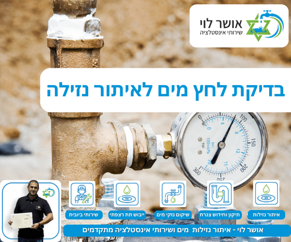 בדיקת לחץ מים לאיתור נזילה