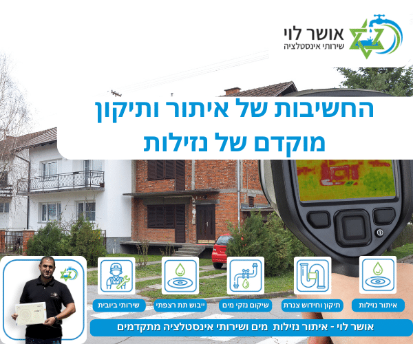 החשיבות של איתור ותיקון מוקדם של נזילות