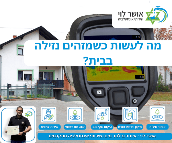 מה לעשות כשמזהים נזילה בבית?