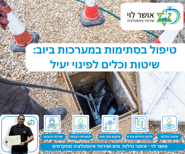 טיפול בסתימות במערכות ביוב: שיטות וכלים לפינוי יעיל