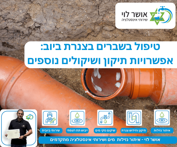 טיפול בשברים בצנרת ביוב: אפשרויות תיקון ושיקולים נוספים
