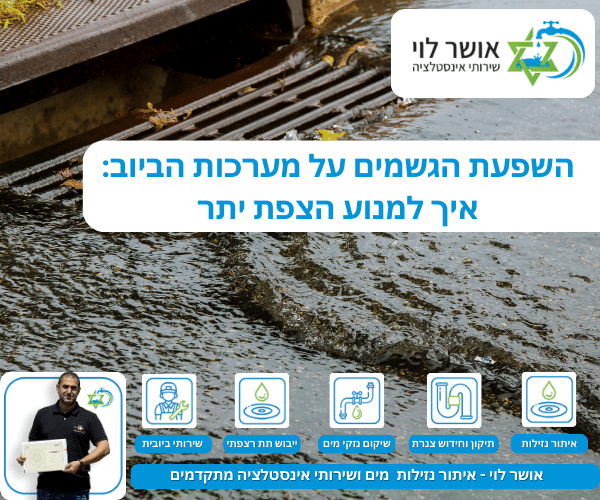 השפעת הגשמים על מערכות הביוב: איך למנוע הצפת יתר