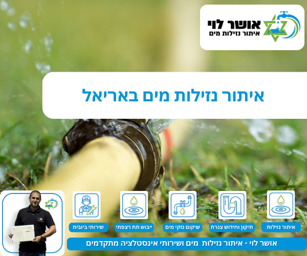 איתור נזילות מים באריאל