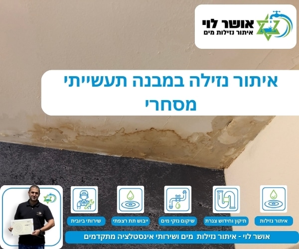 איתור נזילה במבנה תעשייתי מסחרי