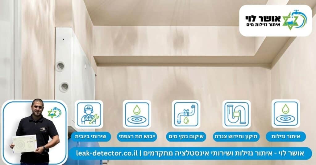 איתור רטיבות בתקרות וקירות ואיתור מקור הנזילה