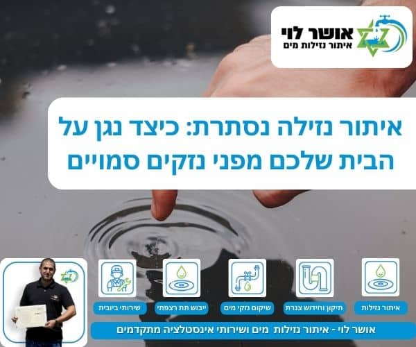 איתור נזילה נסתרת: כיצד נגן על הבית שלכם מפני נזקים סמויים