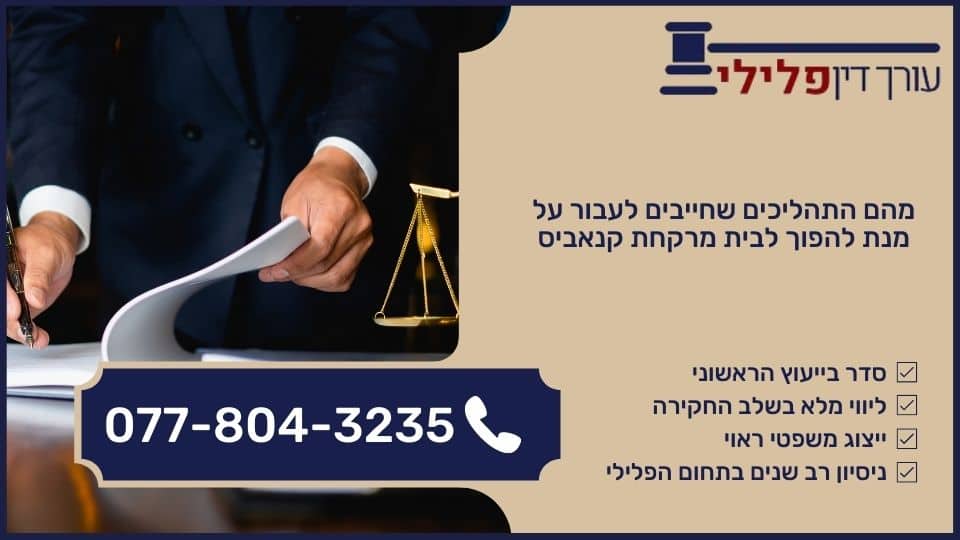 מהם התהליכים שחייבים לעבור על מנת להפוך לבית מרקחת קנאביס