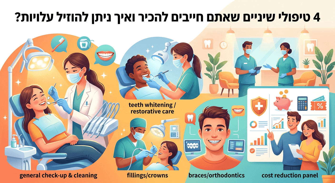 4 טיפולי שיניים שאתם חייבים להכיר ואיך ניתן להוזיל עלויות?